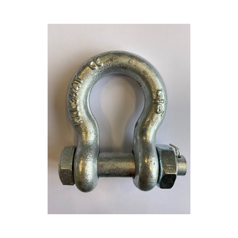 Schäkel mit Mutter und Sicherheitssplinte Grad 80