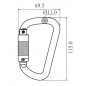 Edelstahlkarabiner mit Twistlock Edelstahlkarabiner mit Twistlock